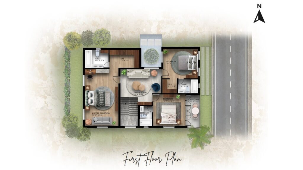 Villa A3 - Kentia Palm 3560sft
First Floor Plan